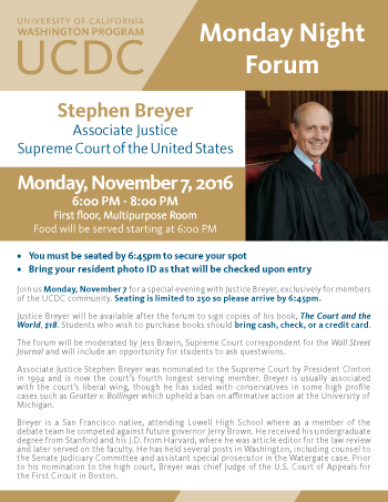 Monday Night Forum: Justice Stephen Breyer