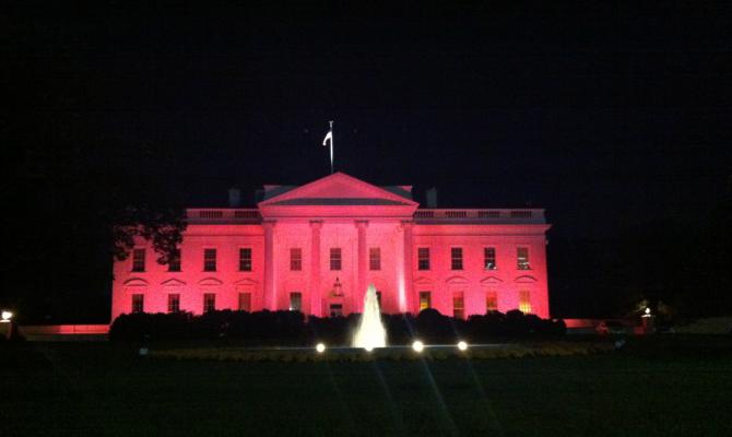 The White House Goes Pink for Breast Cancer Awareness Month